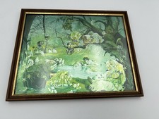 Vintage 1970s Dufex Foil Art Print Fairies Jean & Ron Henry - Open Edition Print