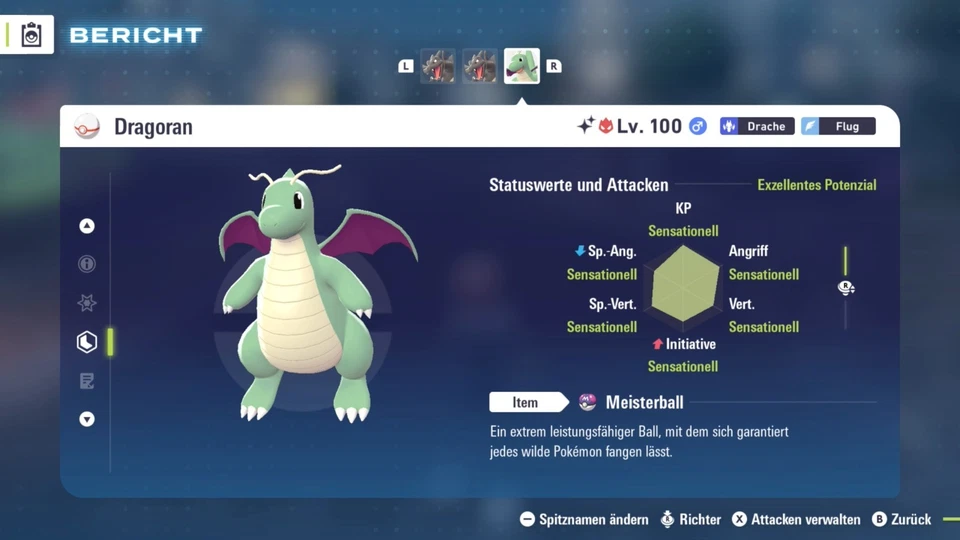 NINTENDO Shiny Alpha Dragoran - 6IV/DV - Pokemon Legenden ZA - Legends ZA