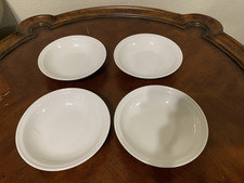 Pillivuyt White Porcelain Coupe Soup Cereal Bowl 6.75" Set of 4 France