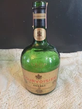 Courvoisier French Cognac Empty Green Bottle VSOP US Tax Label