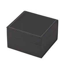 Luxury Black Single Watch Gift Box with Pillow PU Leather Wristwatch Display Cas