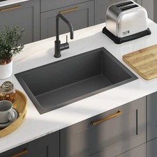 sink handmade stainless steel black