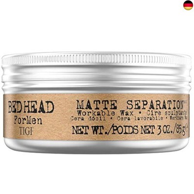 Bed Head For Men by  | Matte Separation Styling-Haarwachs | Professionelles, mit