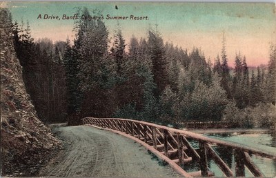 Pearson's Peerless Post Card A Drive Banff Calgary Topographical