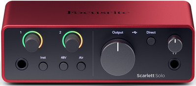 Focusrite SCARLETT-SOLO-4G 2x2 USB Audio Interface, 4th Generation