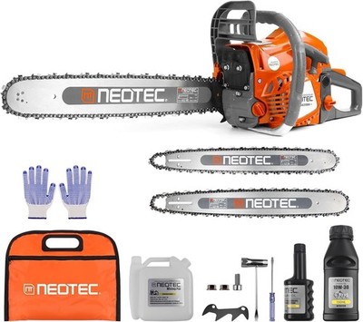 62cc Gas Chainsaw with 18'' 22'' Bar Petrol Chain Saw 2-Cycle Engine Wood Cutting