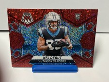 JaTavion Sanders Rookie #288 2024 Panini Mosaic Red Sparkle Carolina Panthers