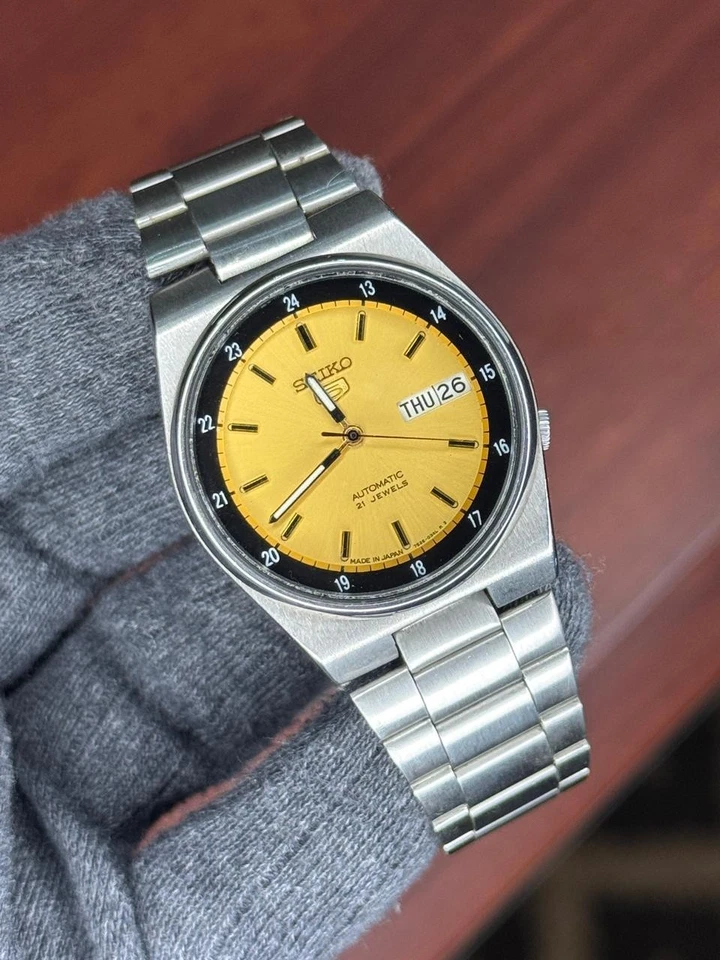 Винтажные автоматические мужские наручные часы Seiko 5 день/дата - Изображение 3 из 4