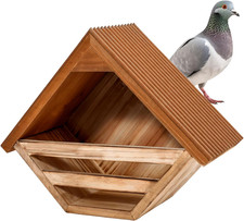 Wooden Dove Nesting Box for Outside, Open Mou...