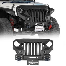 Mad Max Front Bumper Grill W 18w Led Lights For 2007-2018 Jeep Wrangler Jk Jku Mad Max Front Bumper Grill W 18w Led Lights For 2007-2018 Jeep Wrangler Jk Jku