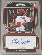 Josiah Gray 2022 Panini Prizm Rookie Autographs Rookie Card #RA-JG
