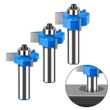 CNC Router Bit 12mm Shank T Slot Cutter with Bearing for Wood Projects