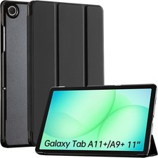 Black PU Leather Smart Cover Case for 11 Inch Samsung Galaxy Tab A11 Plus