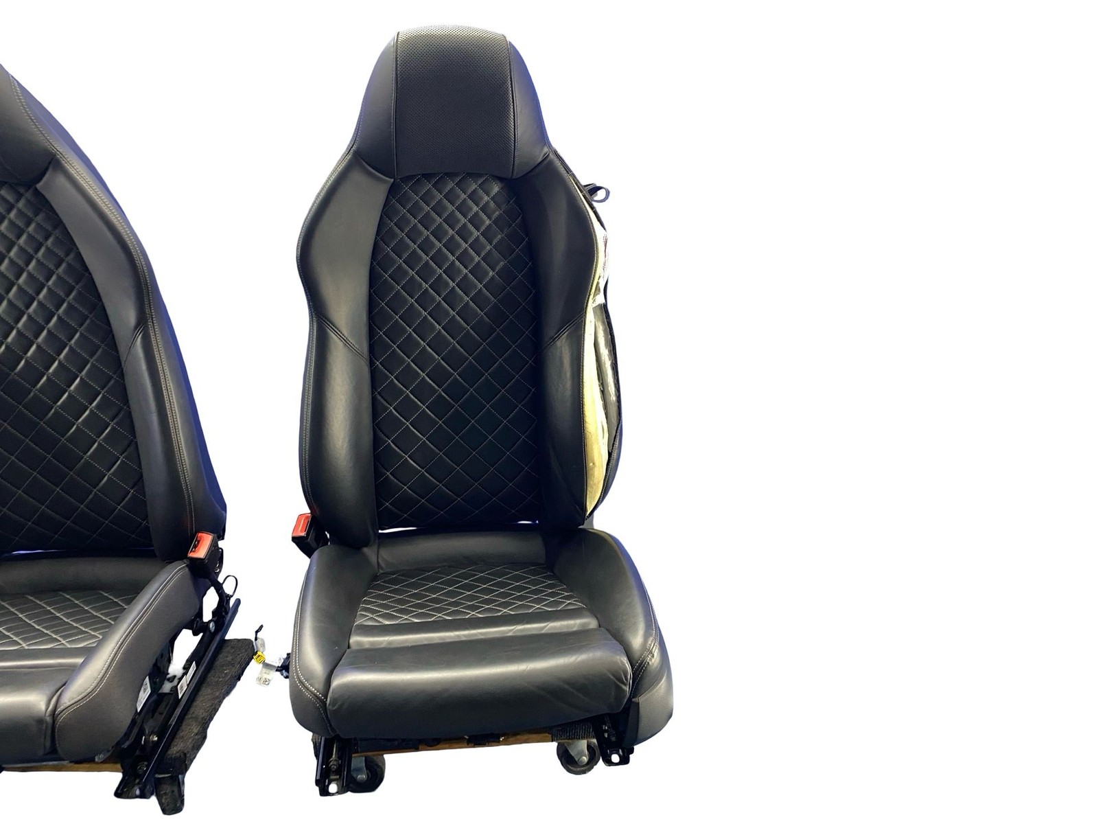 2017-2023 AUDI R8 FRONT LEFT RIGHT SEAT ASSEMBLY SET BLACK LEATHER *NOTE*