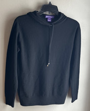 Ralph Lauren Purple Label women's 100 Cashmere Black Hoodie - Small - new