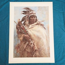 Howard Terpning Leader of Men Lithograph Greenwich Workshop 1991 Signed no. 1216