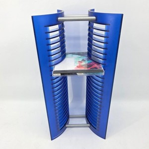 Blue 25 CD Tower Rack Storage Holder Organizer Future Post Modern Atlantic Y2K