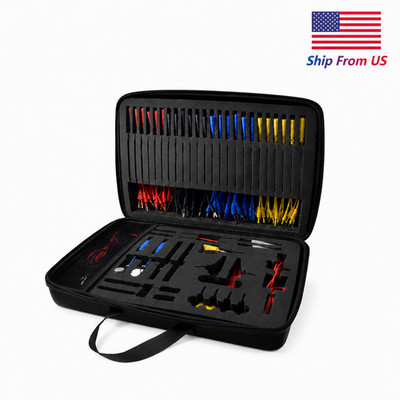 92PCS Automotive Multimeter Circuit Test Lead Kit Electric Probe Alligator Clip