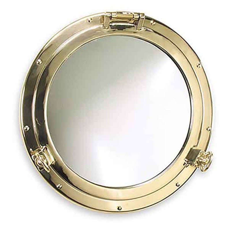 24" Solid Brass Porthole Mirror Ship Marine Maritime Window For Decorative Gift