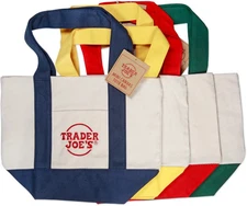 Trader Joes Mini Canvas Tote Bag🔥New With Tags🔥Choose the color!🔥