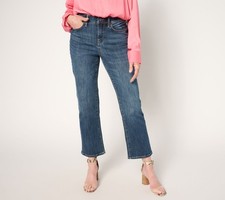 NYDJ Regular Ellison Straight Leg Cool Embrace Ankle Jeans Blueside 12 New