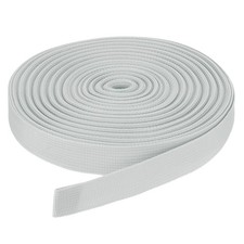 25Yard x 1" Width Nylon Webbing Strap Poly Flat Webbing Strapping Silver Tone