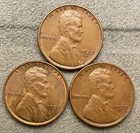 1937-p 1937-D 1937-S  Lincoln Wheat Cents - [XF EF] Extremely Fine ~ B678