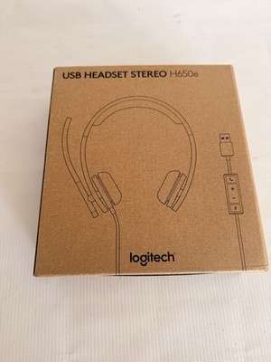 Logitech H650e USB Stereo Headset - Schwarz (981-000519) Neu 