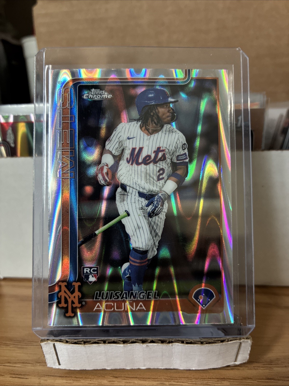 2025 Topps Chrome - Luisangel Acuna #56 RayWave Refractor (RC)