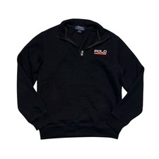 Polo Ralph Lauren Sport Kids Black 1/4 Zip Fleece Pullover