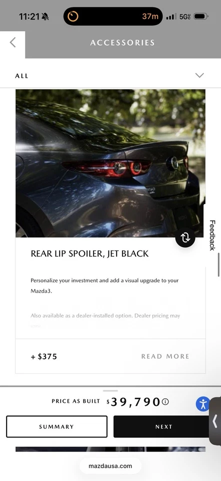 Mazda Rear Lip Spoiler OEM - Image 4 of 4