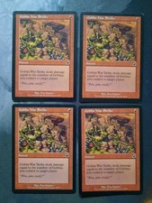 Magic the Gathering MTG - 4 x Goblin War Strike ( A Playset) - Scourge - EX/LP