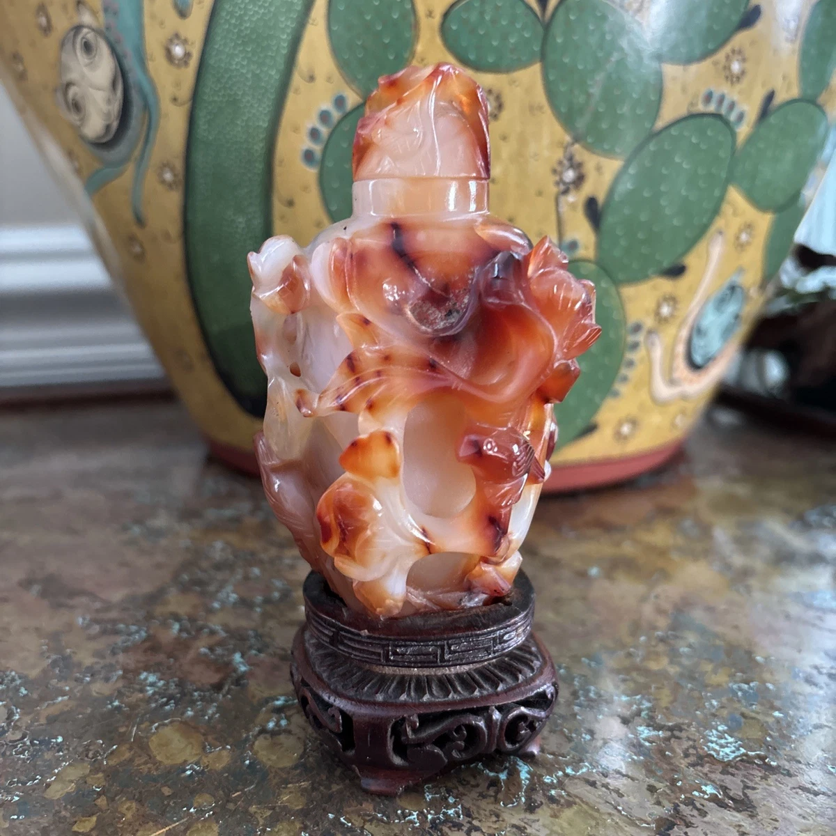 玛瑙主中国古董花瓶| eBay