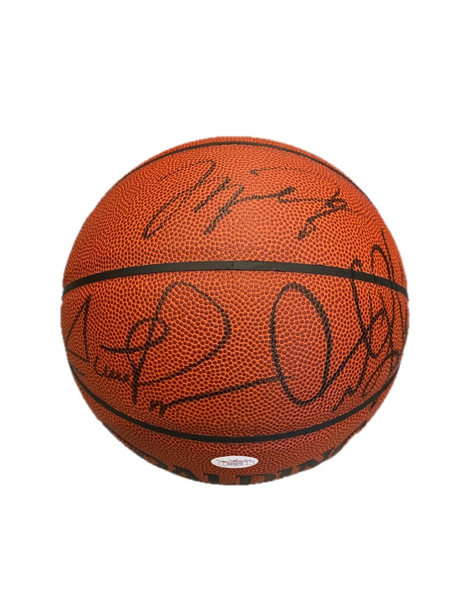 Michael Jordan Scottie Pippen Dennis Rodman Signed Spalding