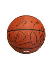 Michael Jordan Scottie Pippen Dennis Rodman Signed Spalding I/O Basketball JSA