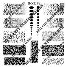 Fishing lure mylar reusable airbrush stencils custom painting scales Stencil #4