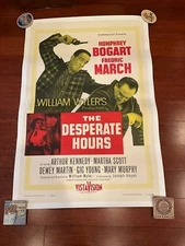 Original one sheet THE DESPERATE HOURS - 1955 HUMPHREY BOGART linen backed