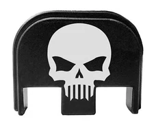 GLOCK REAR SLIDE BACK COVER PLATE Models 17-45 Gen 1-5 Bastion Logo Custom Skull