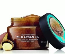 Image of The Body Shop Wild Argan Oil Exfoliating Gel Body Scrub, 250ml. NEW. Unopened