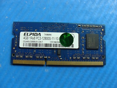 HP 4t-1100 Elpida 4GB 1Rx8 PC3-12800S SoDimm Memory Ram EBJ40UG8BBU0-GN-F