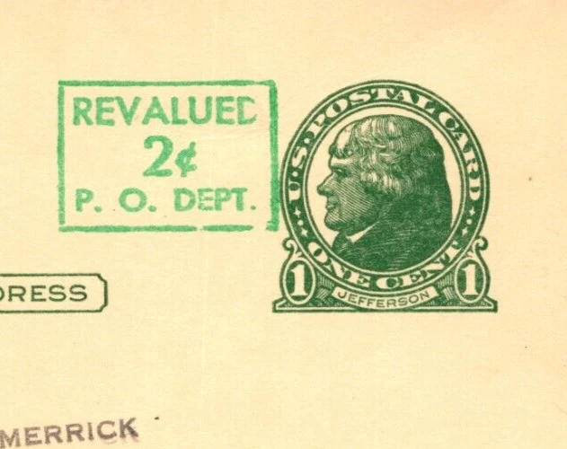 1952 UX39 US Postal Card Revalued 2c Richard L. Merrick LAWYER Washington D.C. - Image 2 of 3