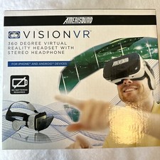Amerisound VisionVR Virtual Reality Headset w/ Stereo Headphone - iPhone Android