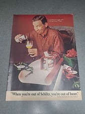 Sclitz Milwaukee Beer Print Ad 1966 10x13 Great To Frame 