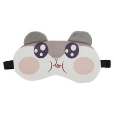 Soft Cartoon Sleep Mask Khaki White Eye Shade Cover for Travel for Rest 1 Pc