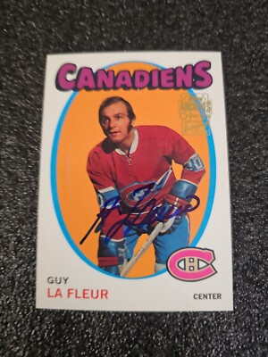 GUY LA FLEUR 2001-02 Topps O Pee Chee Archives Rookie Reprint HOF On Card Auto 