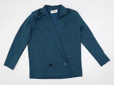 4th + Reckless Womens Green Jacket Blazer Size 8 Oversized
