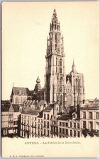 Anvers Antwerp Belgium, La Fleche De La Cathedrale, Cathedral Church, Postcard
