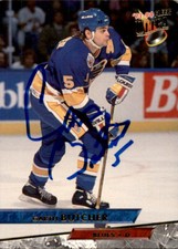 Garth Butcher Signed Auto 1993-94 Fleer Ultra card St Louis Blues