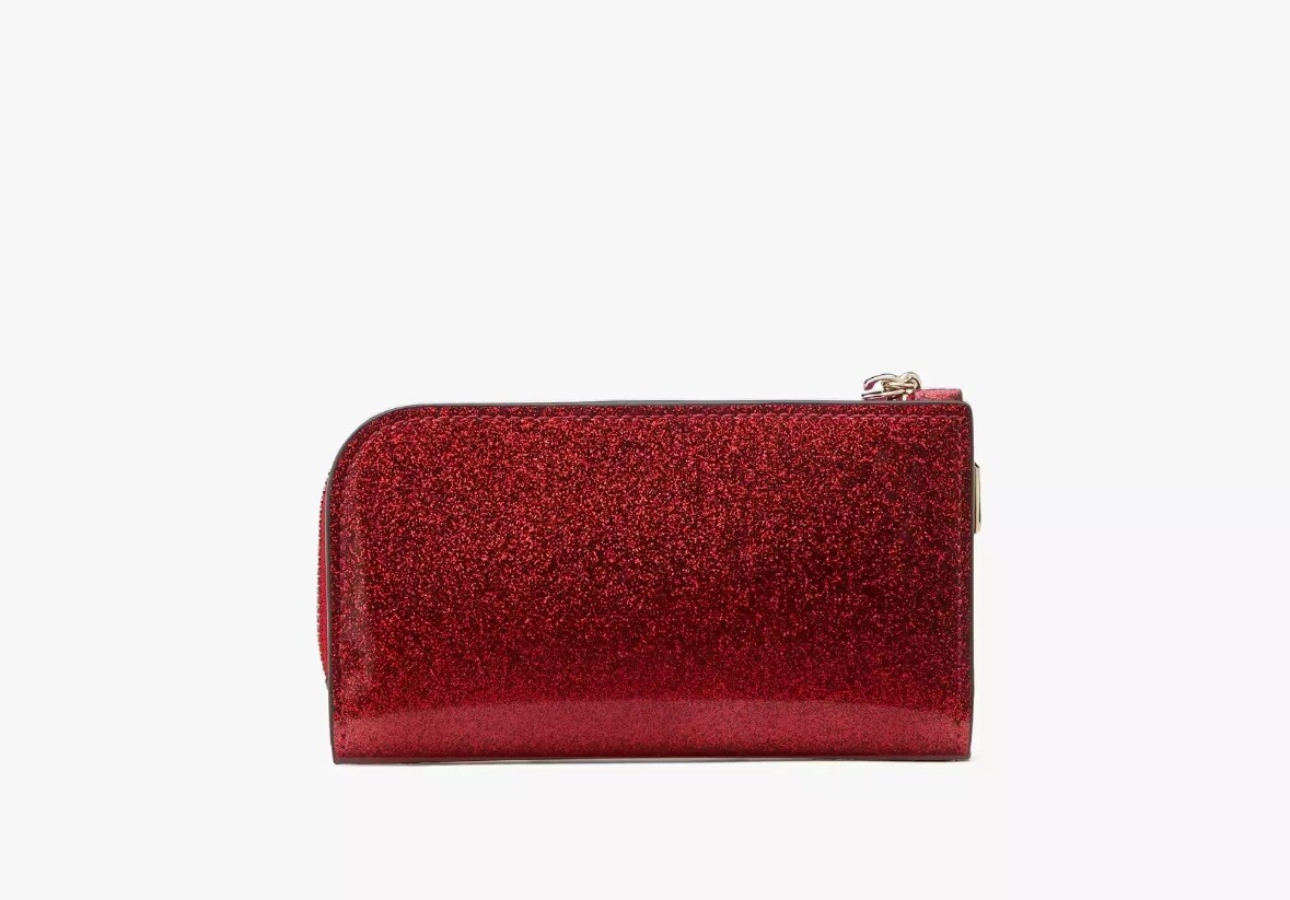 ☆セール☆kate spade Detour Glitter Small Slim Bifold Wallet KATE SPADE NEW YORK Detour Glitter Patent Leather Small Slim