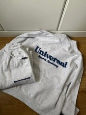 PrettyLittleThing Oversized Grey Blue Hoodie Jogger Tracksuit Set - Size S